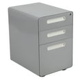 thumbnail image 2 of Flash Furniture Ergonomic 3-Drawer Mobile Locking Filing Cabinet with Anti-Tilt Mechanism and Hanging Drawer for Legal & Letter Files, Gray, 2 of 14