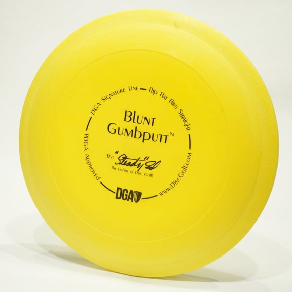 DGA Signature Line Blunt Gumbputt Disc Golf Putter & Approach Disc, Pick Color/Weight [Stamp & Exact Color May Vary] Yellow 170-172 grams