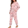 thumbnail image 2 of SCRAWLGOD Dog Paws Women Pj Long Sleeve Pajama Sets for Women 2 Piece Sleepwear Size XL Crewneck Pajamas Women Set Washable Ladies Jogger Pjs Set, 2 of 7