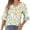 Mint Green, variant on MaFYtyTPR Women's Casual Tops 3/4 Sleeve Fashion Ladies's Printing V-Neck Ruffled Shaped Sleeves Comfy Loose Bloues