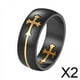 thumbnail image 1 of 2xAnillo Cruzado Para Hombre Regalos Cristianos Para Hombre Anillo Religioso Para Bautismo 10, 1 of 10