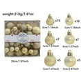 thumbnail image 2 of Puwuzcl Gold Christmas Ornament Set, Shatterproof Baubles for Christmas Tree Decor, Glamorous Holiday Home Decoration, 2 of 4