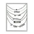 thumbnail image 4 of Stupell Industries Smile Glam Quote Chic Necklace Varied Text Design Graphic Art Gray Framed Art Print Wall Art, Design by Kamdon Kreations, 4 of 5