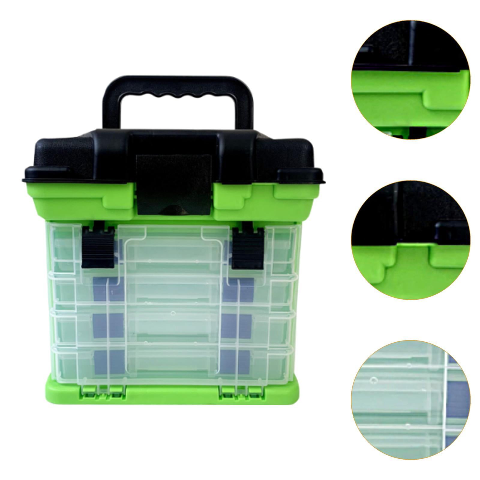 colaxi Fishing -Tackle Box with Removable Partition Walls of Portable Tackle Tablet Tablet Velimnut Accessories Warehouse Container for Amateur Anglers Green