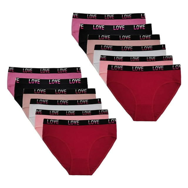Minnieouse Calzoncillos de mujer de 12 piezas, ropa interior de repuesto de cintura media, ropa interior transpirable de punto reutilizable para Type2 NO2