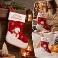 thumbnail image 6 of Christmas Snowman Stocking Bag, Gift Bag Ornament Pendant with Festive Design and Classic Style, Tree Hanging for Home, Fireplace, Holiday, Party, Seasonal, Gift, Decor, Green, 6 of 7