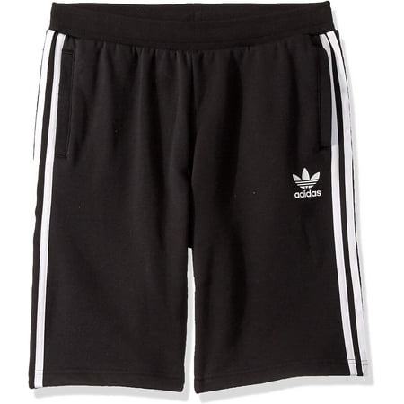 Adidas Originals Big Kids Fleece Short, Black/White, Large