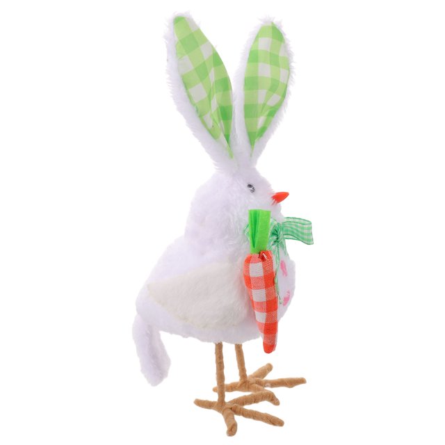 Luxshiny Pequeño Pájaro Artificial Verde Con Orejas De Para De Pascua En Casa