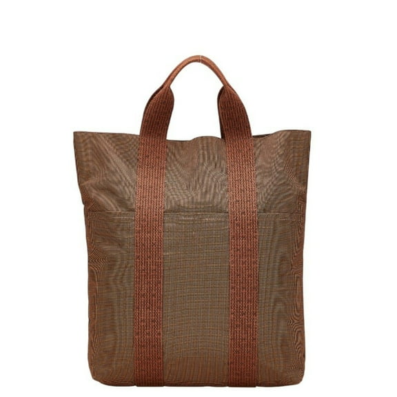 Pre-Owned Hermès Air Line Cabas Tote Bag Handbag Brown Canvas Women's HERMES (Good)