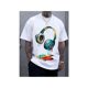 thumbnail image 1 of Camiseta de gran tamaño para mujer Camiseta de algodón azul marino para hombre con estampado gráfico de auriculares vibrantes - Estilo urbano informal, manga corta, cuello redondo, lavable a máquina,, 1 of 6
