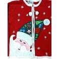thumbnail image 2 of Girls Red Sequin Snowflake Santa Christmas Knit Holiday Sweater Front Zip 12/14, 2 of 2