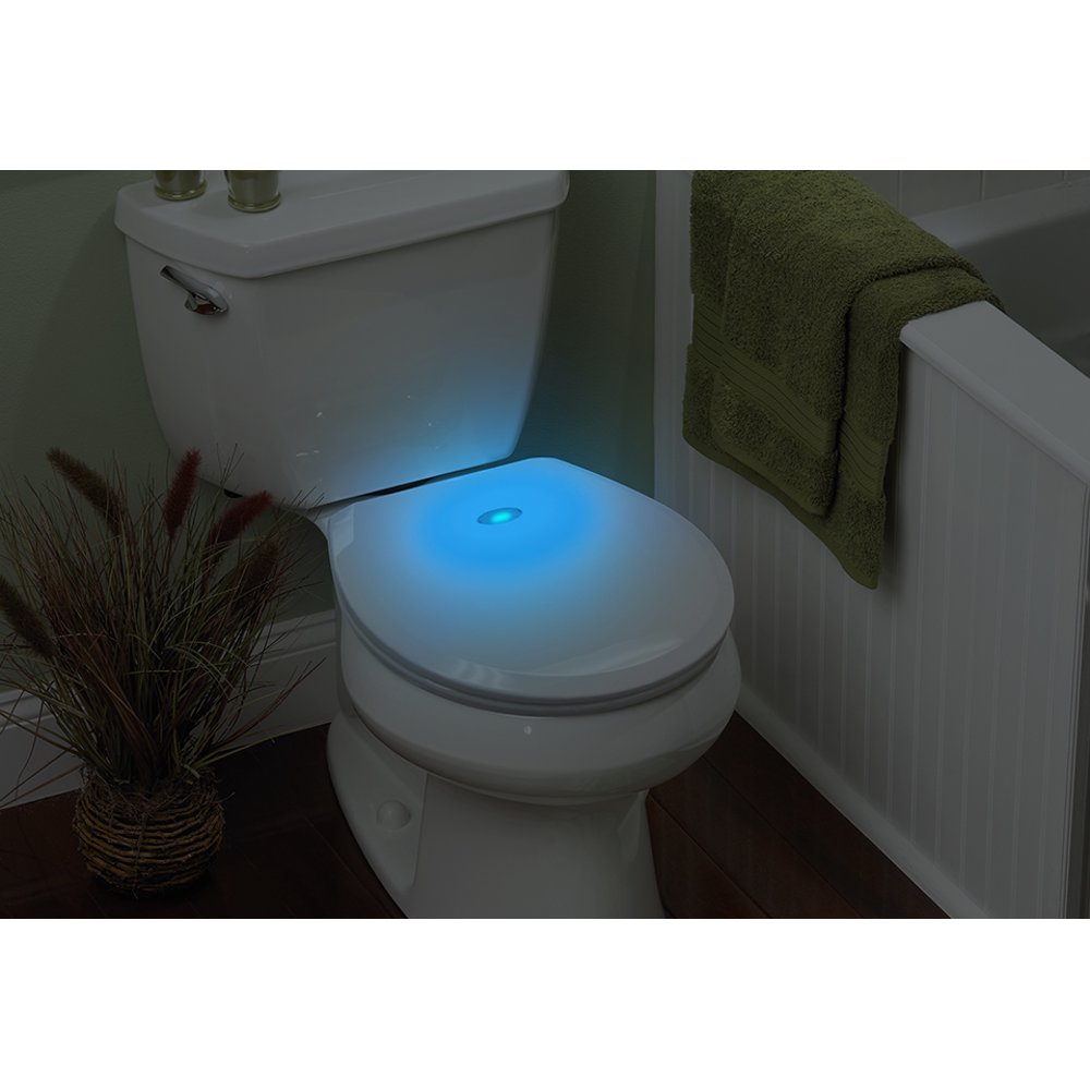 Sharper Image Round MotionActivated LED Nightlight Toilet Seat
