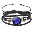 thumbnail image 1 of Border 12 Constellation Layer Woven Night Light Punk Leather Bracelet Hand Rope Durable Comfortable Glow Feature for Parties Festivals Nighttime Outings, 1 of 3