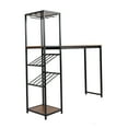thumbnail image 2 of Merrick Lane Waterproof Pub Table, Black/Walnut, 2 of 12