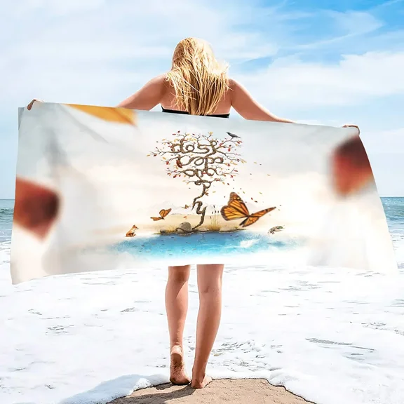 Neon Palms Beach Towel Quick Fast Dry Sand Free Proof Extra Large Big Outdoor Travel Swim Micro Fiber Blanket for Women Men (17)