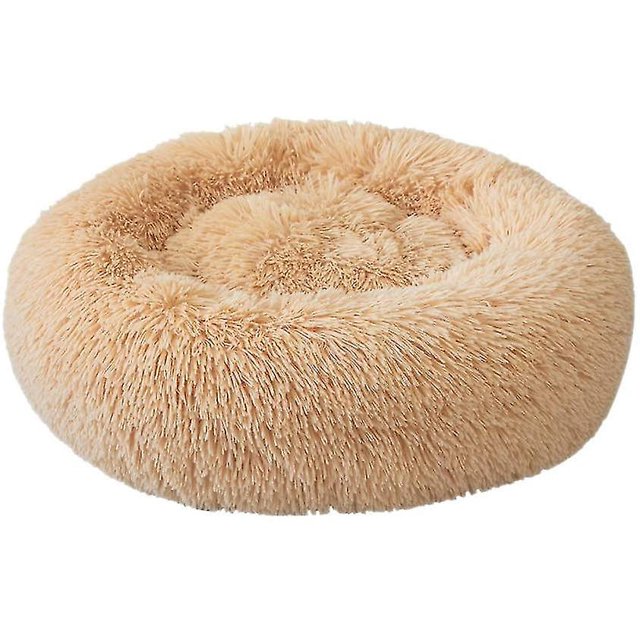 Dog Bed Donut Soft Plush Round Pet Bed For Deep Sleep Of Dogs Cats