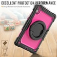 thumbnail image 4 of For Lenovo Tab K10/M10 Plus (2nd Gen) Case 10.3 inch, 360 Rotating Shockproof Cover with Stand, Handle, Shoulder Strap (TB-X6C6/TB-X606), Rose Panel, 4 of 7