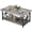 Gray, variant on MOOSENG Coffee Table with Storage Shelf, 2-Tier Industrial Living Room Table Round Corners , Rectangular Coffee Table with Metal Frame, Rustic Cocktail Table for Living Room