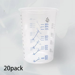QIFEI Disposable Epoxy Resin Mixing Cups Clear Plastic 50ml 10pcs For  Measuring Paint Epoxy Resin Art Supplies - Graduated Measurements in ML 
