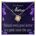 thumbnail image 3 of Behind Every Doctor Healthcare Medical Worker Nurse Appreciation Infinity Knot Necklace Message Card, 3 of 7