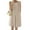 Beige, variant on ZANZEA Women Sleeveless Crew Neck Dress Back Button Loose Knee Length Dress