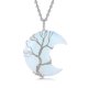 thumbnail image 1 of Collar LINJOU Árbol de la vida Collar de cristal (ópalo sintético blanco) --- Código de producto 35496, 1 of 5