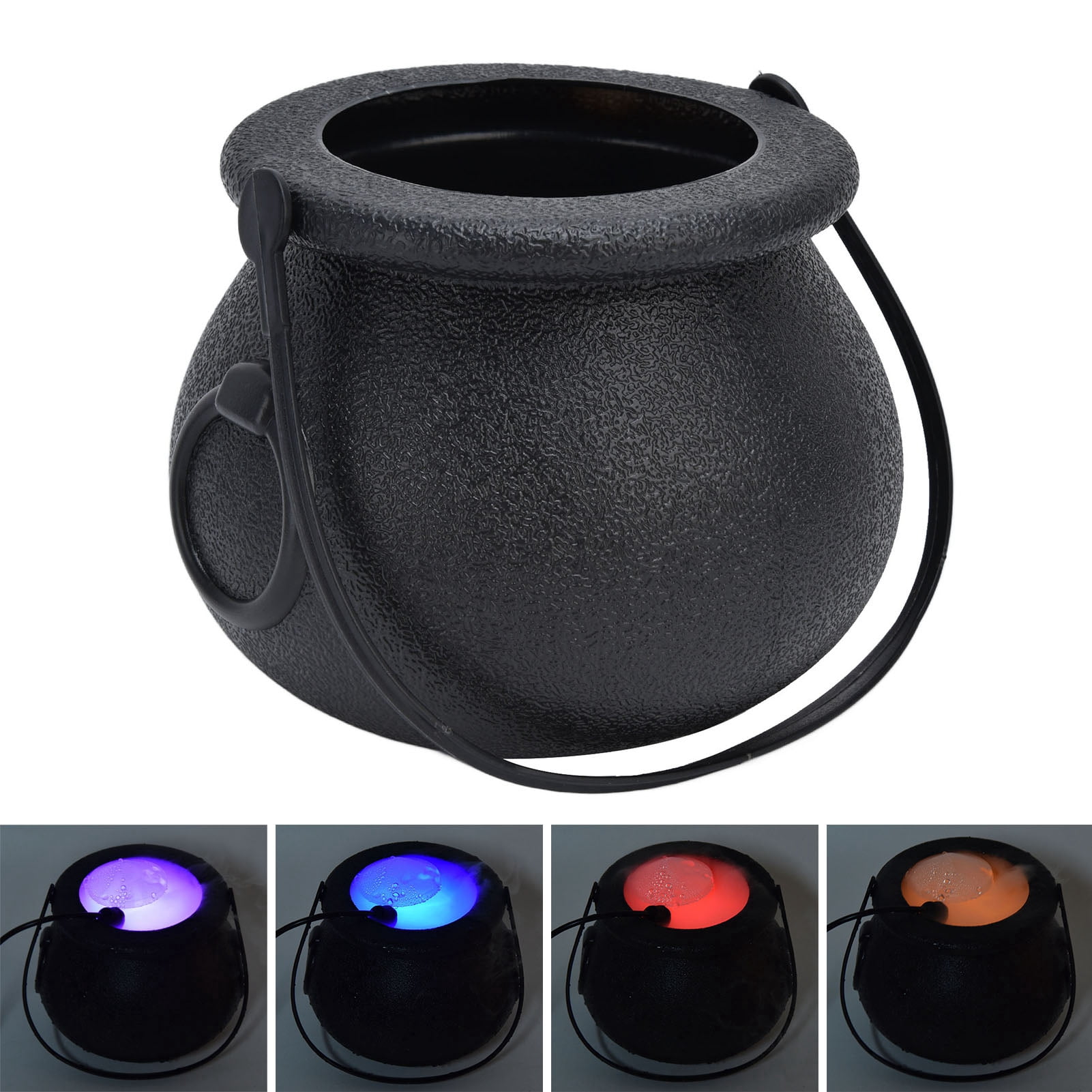 Rupoun Halloween Atomizer Fog Machine with Adjustable Colorful LED Lights Witch Pot Fogger for Spooky Party Bar and Home Decoration Corded Electric 5.51in / 14cm Multicolor