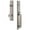 Satin Nickel, variant on Grandeur 848937 Carre Solid Brass Rose Dummy Full Plate "D" Grip Handleset - Bronze