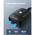 thumbnail image 3 of DEWENWILS Outdoor Light Sensor Timer with Remote, Waterproof, Plug in Timer Switch, 100FT Range Remote Control with 2 Grounded Outlets for Outdoor String Lights, 3 of 8