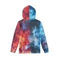thumbnail image 2 of Xoenoiee Pull-Over Kids Hooded Sweatshirt with Front Kangaroo Pocket Long Sleeve Hoodies Hooded Sportwear Fall Winter Athleticwear for Workout, Water Flame Print, M, 2 of 7