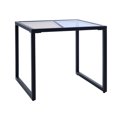 thumbnail image 1 of Costway Square Side End Table Tempered Glass Top Metal Frame Living Room Furniture, 1 of 7