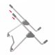 thumbnail image 4 of Soporte portátil plegable para portátil, ángulo de visión/altura ajustable, soporte de aleación de aluminio, compatible con 10-17 pulgadas, tableta de 8-12 pulgadas Feliz Sencillez, 4 of 5