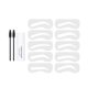 thumbnail image 2 of Kit de maquillaje con sellos de crema para cejas, 10 tarjetas reutilizables para cejas Marrón ceniza, 2 of 9
