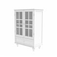 thumbnail image 5 of Sideboard Buffet Cabinet Wooden Floor Storage Console Table with 1 Drawer & 2 Glass Doors For Entryway Living Room Dining Room, 5 of 9