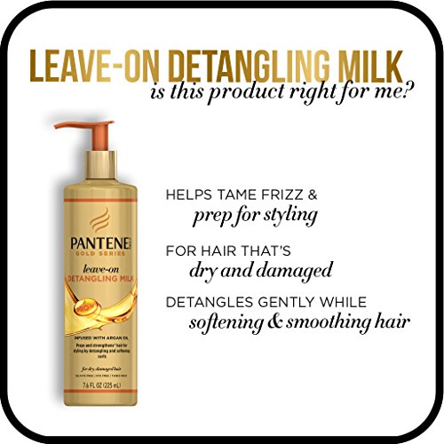 Pantene ProV gold Series LeaveOn Detangling Milk, 7.6 Fluid Ounce for
