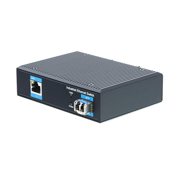 Industrial Gigabit Fiber Media Converter - 1000Base-LX, LC Singlemode, 20km, 1310nm, 1 Port