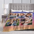 thumbnail image 5 of Custom Blanket with Photo Text Personalized Throw Blanket Customized Picture Blanket for Kid Adult Friends Mother Father Personalized Gift Flannel Blanket for Birthday Gifts, 5 of 6