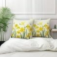 thumbnail image 6 of Daffodils Spring Pillow Covers 16x16 Set of 2 Spring Flowers Pillow Case Yellow Summer Floral Watercolor Decorative Throw Pillows Summer Pillowcase Square Cushion Cover Decor for Sofa Bedroom, 6 of 6
