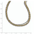 thumbnail image 3 of Stainless Steel Polished & Yellow IP-plated 1Layered Necklace 17.5 Inch, 3 of 3