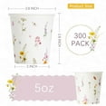 thumbnail image 6 of Highcool 300 Count 5oz Floral Paper Bathroom Cups, Ideal for Mouthwash, Hot/Cold Drinks Coffee, Perfect for Birthday Parties, Picnics, and Ceremonies, 6 of 6