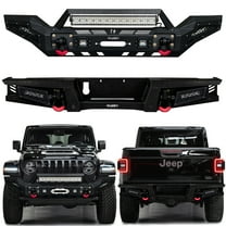 Vijay Gladiator Front and Rear Bumper for 2020-2024 Jeep Gladiator JT with Spotlight and D-Rings