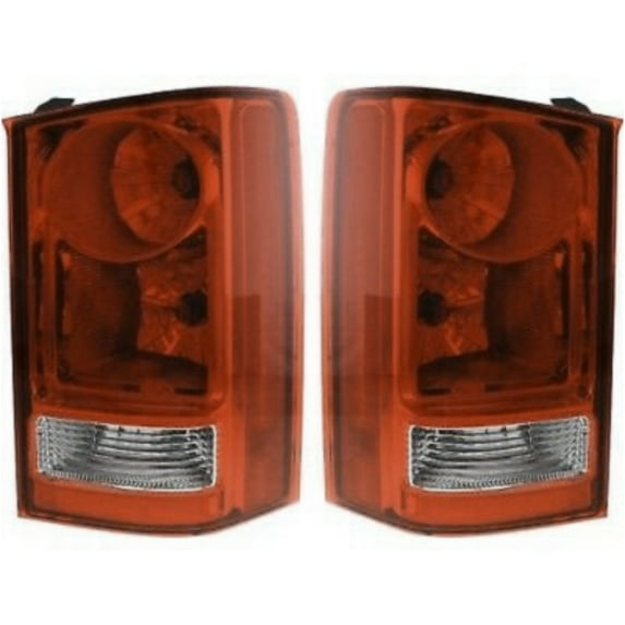 Halogen Tail Light Set For Honda 2009-2015 Pilot Clear/Red Lens w/ Bulbs 2Pcs