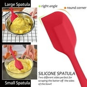 Silicone Spatula 6-Piece Set, Integrated Seamless Design, 480 °F Heat Resistance, Non-Stick Spatula Cooking, Baking and Stirring Multi-Purpose Kitchenware (Red)