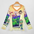 thumbnail image 3 of Super Why Womens T Shirts V Neck Long Sleeve Tops Causal Loose Summer T-Shirts XL, 3 of 7
