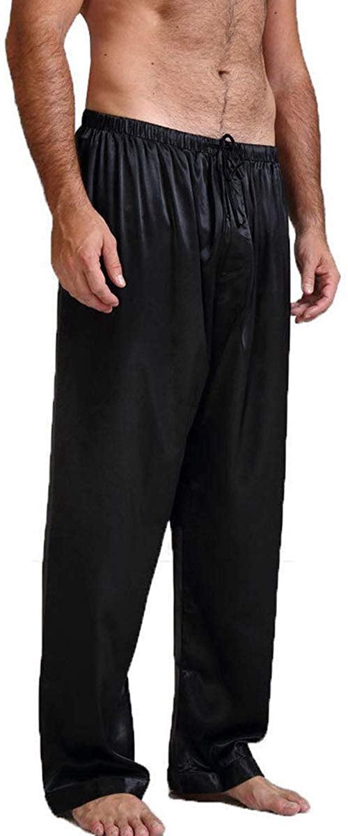 Men's Satin Pyjama Bottoms Lounge Pants 