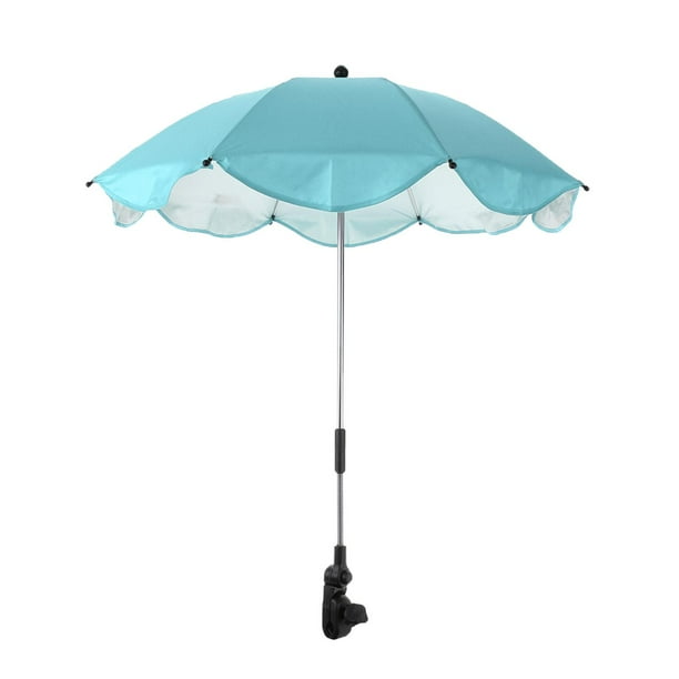 Paraguas para bebé plegable de 36 grados, fácil de montar, protección impermeable, cubierta solar para lago azul