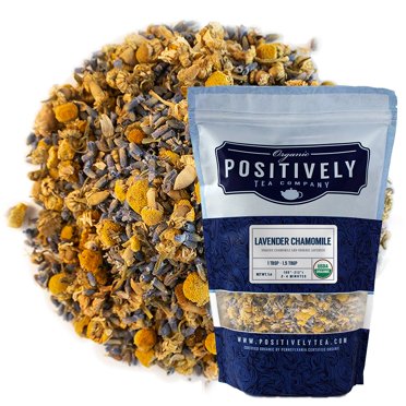 Positively Tea's Organic Lavender Chamomile Herbal Tea, Loose Leaf, 1 Pound Bag