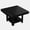 Black, variant on Panapinka Square Dining Table Kitchen Table with 2-Tier Storage Space, Heavy Duty Dinner Table with Triangle Enclosed Legs 350Lbs, Waterproof Dining Room Table for Home Restaurant