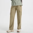 thumbnail image 5 of Ohufall Dressy Cargo Pants for Women Fashion Casual Elastic Waist Straight Leg Trousers for Business Solid Loose Comfortable Drawstring Multi-Pockets Joggers, 5 of 8