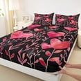 thumbnail image 3 of jejeloiu Kawaii Heart Print Bed Sheets,Valentine's Gifts King Sheets For Girls Teens 4 Pieces, 3 of 7